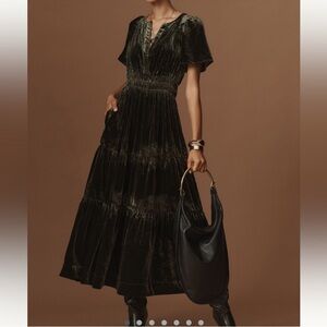 Anthropologie The Somerset Maxi Dress : velvet edition
